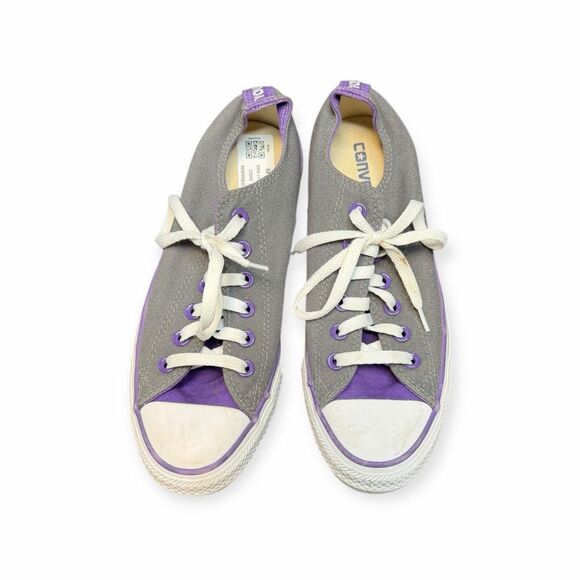 CONVERSE Women’s Gray & Purple Younique Low-Top Sneakers Size 7.5 - Picture 6 of 7